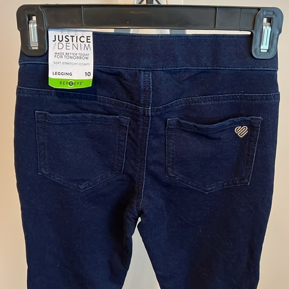 NWT Justice Stretchy Skinny Jeggings size 10 - Picture 3 of 5